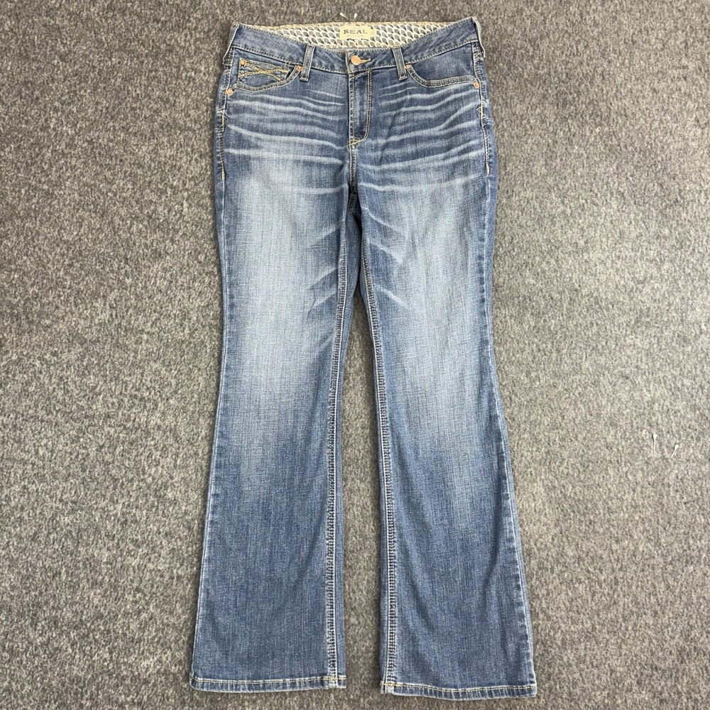 Ariat REAL Mid Rise Boot Cut Jeans Women's 31S Medium Wash Stretch Mexico